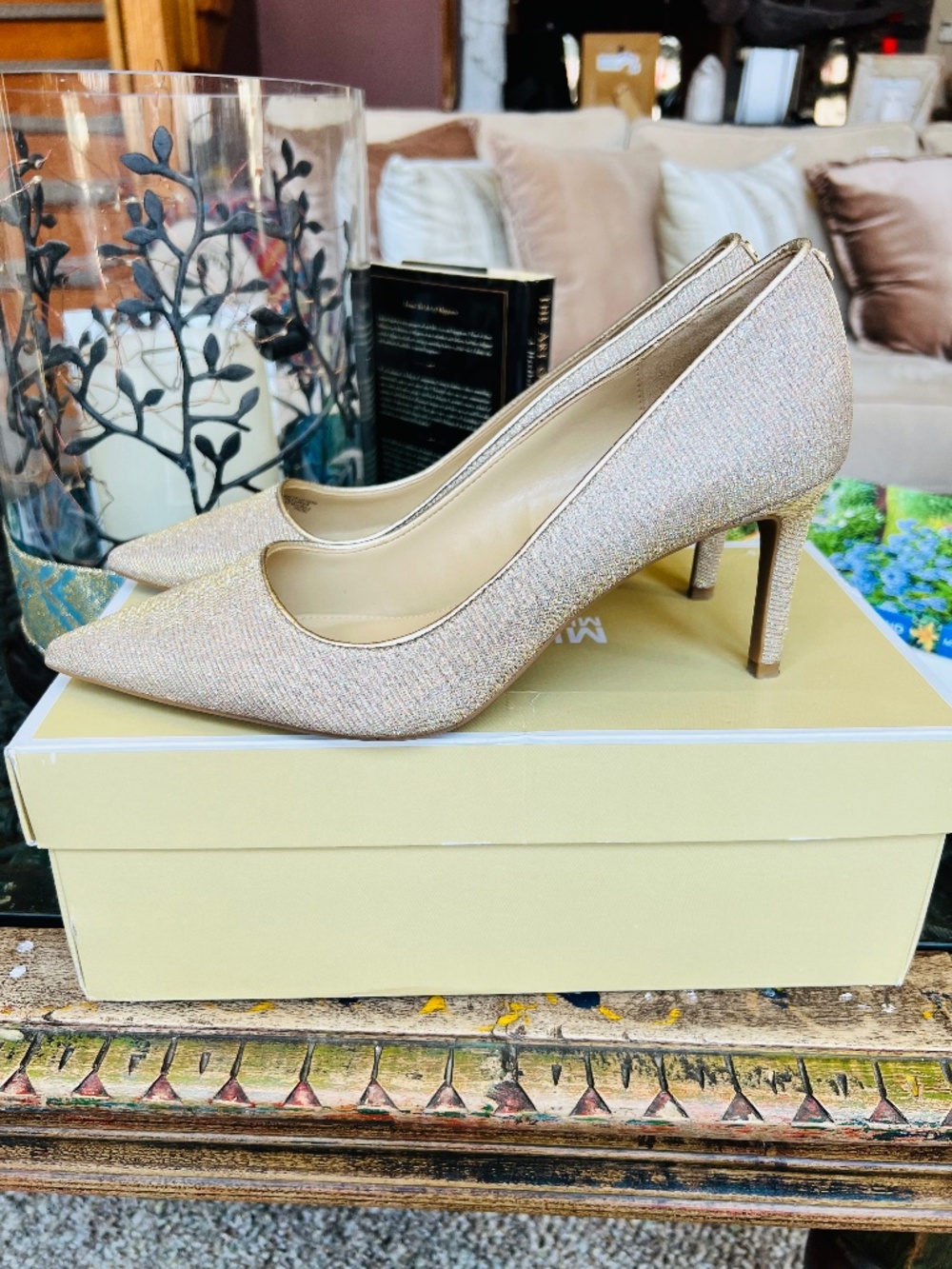 Michael Kors Alina flex pump Golden / Camel Sz 9M
